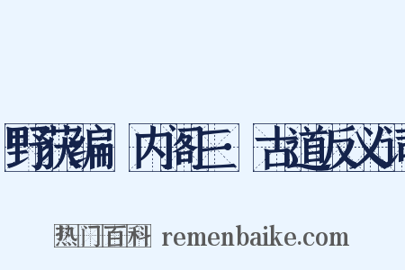 野获编·内阁三·古道反义词是什么意思的图片